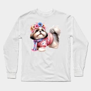 Adorable Shih Tzu Long Sleeve T-Shirt